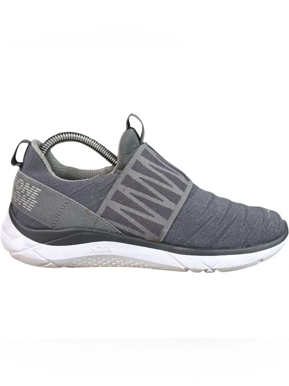 Hoka One One HUPANA Slip On Sz 8 Athletic Running Sneaker Grey Women's - Picture 2 of 8